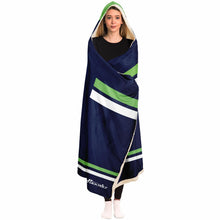 Load image into Gallery viewer, Navy Green Team Hooded Blanket