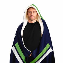 Load image into Gallery viewer, Navy Green Team Hooded Blanket