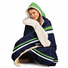 Load image into Gallery viewer, Navy Green Team Hooded Blanket