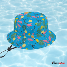 Load image into Gallery viewer, Tropical Hockey Bucket Hat - Aqua
