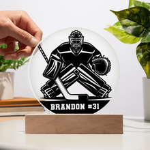 Load image into Gallery viewer, Personalized Hockey Goalie Plaque