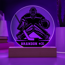 Load image into Gallery viewer, Personalized Hockey Goalie Plaque