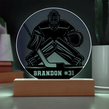Load image into Gallery viewer, Personalized Hockey Goalie Plaque