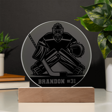 Load image into Gallery viewer, Personalized Hockey Goalie Plaque