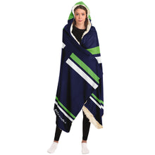Load image into Gallery viewer, Navy Green Team Hooded Blanket