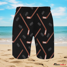 Load image into Gallery viewer, Always Hockey Black Swim Trunks