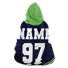 Load image into Gallery viewer, Navy Green Team Hooded Blanket