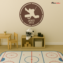 Load image into Gallery viewer, Personalized Hockey Goalie Metal Sign