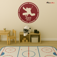 Load image into Gallery viewer, Personalized Hockey Goalie Metal Sign