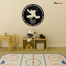 Load image into Gallery viewer, Personalized Hockey Goalie Metal Sign