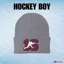 Load image into Gallery viewer, Personalized Hockey Number Beanie/Winter Hat