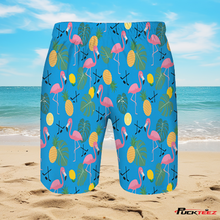 Load image into Gallery viewer, Tropical Hockey Swim Trunks - Blue