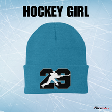 Load image into Gallery viewer, Personalized Hockey Number Beanie/Winter Hat