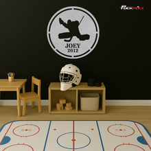 Load image into Gallery viewer, Personalized Hockey Goalie Metal Sign