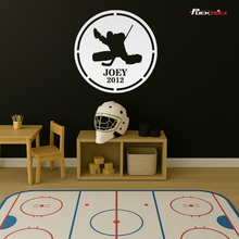 Load image into Gallery viewer, Personalized Hockey Goalie Metal Sign