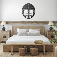 Load image into Gallery viewer, hockeyhelmet_Black_Farmhouse_Bedroom_Mockup.png