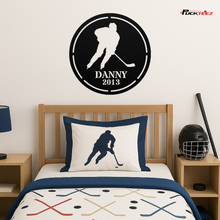 Load image into Gallery viewer, Personalized Hockey Player Metal Sign