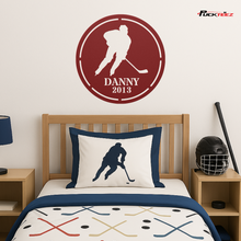 Load image into Gallery viewer, Personalized Hockey Player Metal Sign