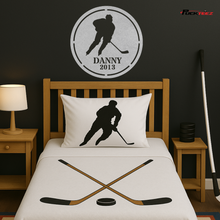 Load image into Gallery viewer, Personalized Hockey Player Metal Sign