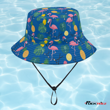 Load image into Gallery viewer, Tropical Hockey Bucket Hat - Navy