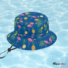 Load image into Gallery viewer, Tropical Hockey Bucket Hat - Navy