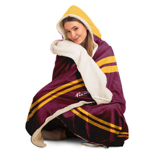 Load image into Gallery viewer, Personalized Maroon/Gold Hockey Hooded Blanket