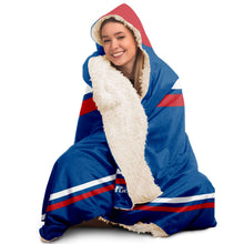 Load image into Gallery viewer, Personalized Royal/Red Hockey Hooded Blanket