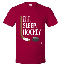 Load image into Gallery viewer, Mens Red Hockey Shirt for Dedicated Hockey Fans and Hockey Players