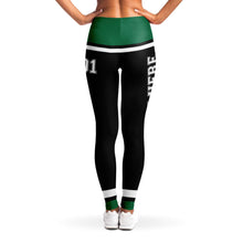 Load image into Gallery viewer, Black/Green/White Team Leggings