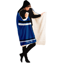 Load image into Gallery viewer, Royal/Black/White Team Blanket