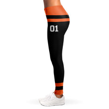 Load image into Gallery viewer, Black/Orange Team Leggings