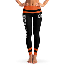 Load image into Gallery viewer, Black/Orange Team Leggings