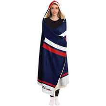 Load image into Gallery viewer, Personalized Navy/Red Hockey Hooded Blanket
