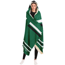 Load image into Gallery viewer, Personalized Green/Black Hooded Blanket