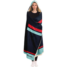 Load image into Gallery viewer, Personalized Blue/Teal Hockey Hooded Blanket