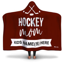 Load image into Gallery viewer, Personalized Hockey Mom Hooded Blanket