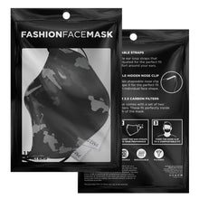 Load image into Gallery viewer, Black Camo Face Mask