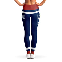 Load image into Gallery viewer, Blue/Red/White Team Leggings