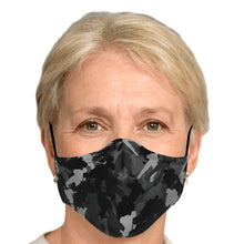 Load image into Gallery viewer, Black Camo Face Mask