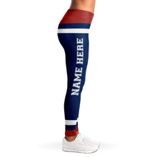 Load image into Gallery viewer, Blue/Red/White Team Leggings