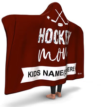 Load image into Gallery viewer, Personalized Hockey Mom Hooded Blanket