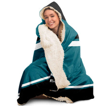Load image into Gallery viewer, Personalized Teal Hockey Hooded Blanket