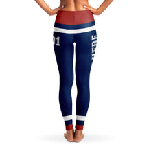 Load image into Gallery viewer, Blue/Red/White Team Leggings