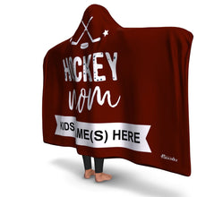 Load image into Gallery viewer, Personalized Hockey Mom Hooded Blanket
