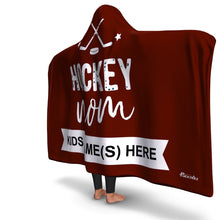 Load image into Gallery viewer, Personalized Hockey Mom Hooded Blanket