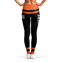 Load image into Gallery viewer, Black/Orange Team Leggings