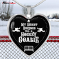 Personalized Hockey Goalie Heart Pendant