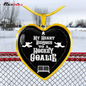 Personalized Hockey Goalie Heart Pendant