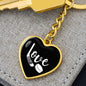 Love Hockey Heart Keychain