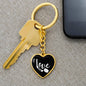 Love Hockey Heart Keychain